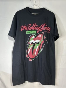 The Rolling Stones Tee No Filter 2019 Tour Mens M Black Graphic T-Shirt Tongue - Picture 1 of 5