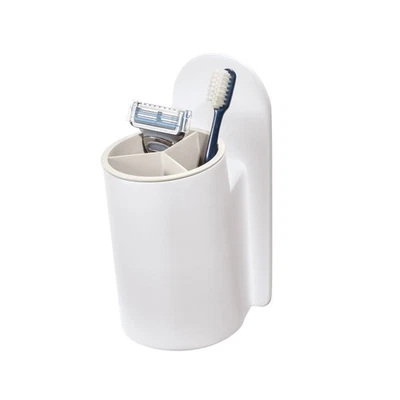 Vaso de baño dividido autoadhesivo - Colección - Coco/Blanco Foto 1 de 4