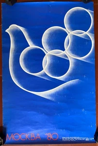 Poster Russian Games Olympics Moscow Olympics Games Dove Ianchuleva 1980 - Picture 1 of 2