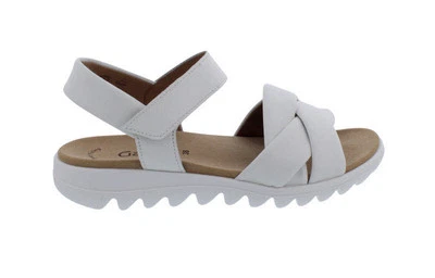 Gabor Sandale 64.812.21, Nappa (Glattleder), weiss, Klettverschluss, Best Fittin