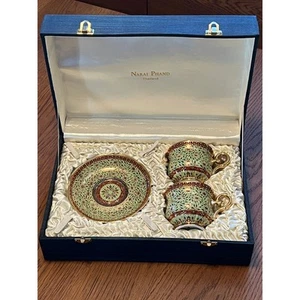 Narai Phand Benjarong Thai Enamel Teacup Set  - Picture 1 of 9