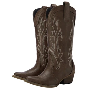 Rollda Cowboystiefel für Damen, Cowgirlstiefel, bequeme Westernstiefel mit ... - Bild 1 von 6
