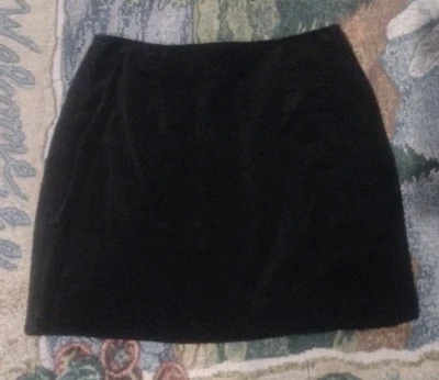 VTG 90s XOXO Size 5 Made In USA Black Crushed Velvet Pencil Skirt - Image 1 of 4