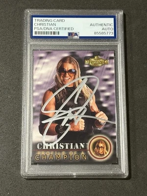 CHRISTIAN 2001 FLEER WWE CHAMPIONSHIP CLASH SIGNED AUTOGRAPHED CARD PSA/DNA - Image 1 of 2
