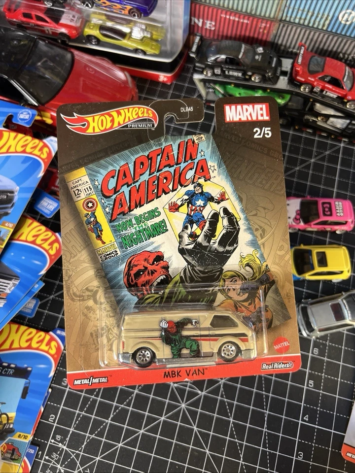 HOT WHEELS Premium MBK Van Marvel Series 2/5 Real Riders Caption America - Image 1 of 1