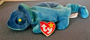 Rare Ty Original Beanie Baby Rainbow 1997 Retired RARE Errors / Iggy Fabric - Bild 1 von 5