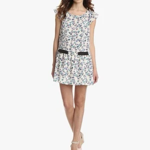 BCBGeneration Atlantis Cont Pocket Dress Shift Cap Sleeve Floral Print Size M - Picture 1 of 11