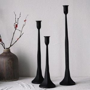 Iron Taper Candle Holder Set of 3, Black Candlestick Holders Decorative Candl... - Picture 1 of 7