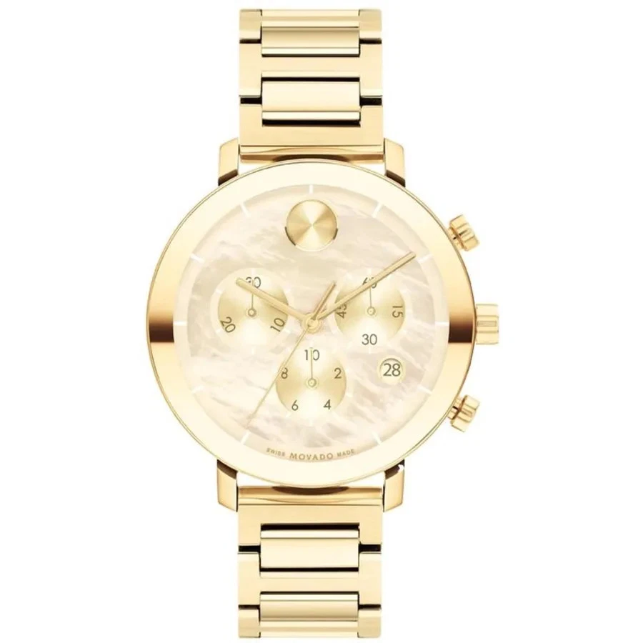 New Movado Bold Evolution Quartz Chronograph Champagne Women's Watch 3600788 - Image 1 of 1