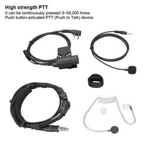 U94 Ptt With Finger Mic Ptt 7.1Mm Retractable Throat Control Headset For Ken BUU - Zdjęcie 1 z 12
