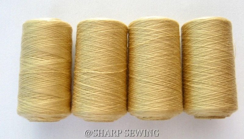 FRENCH BEIGE #722 SPUN POLYESTER SERGER & QUILTING THREAD 4 TUBES 1000 YDS. EACH - Image 1 of 1