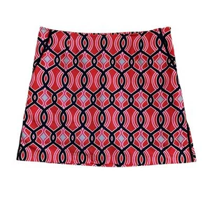 Golftini Member Guest Skort Size 6 Geometric Print Skirt Golf Orange Blue - Picture 1 of 7