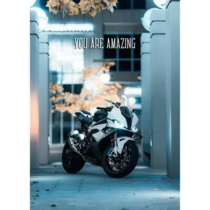 Motivational Poster BMW Inspired S1000RR Inspiring Text - Picture 1 of 14