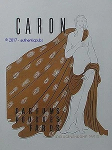 REKLAME CARON PARFUMS PUDER FARDS NACKTE FRAU VON 1946 FRANZÖSISCH AD ADVERT PUB - Bild 1 von 1