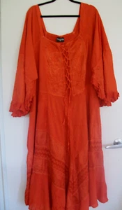 Gypsy Holy Clothing Bella EX COND EMBROIDERED BOHEMIAN CORSET MAXI DRESS SIZE 5X - Picture 1 of 8