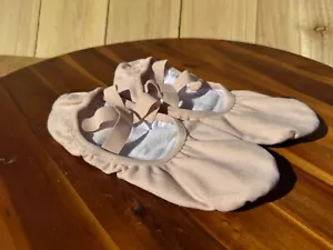 Bloch Ballet Shoes Classic Dance Slippers Flexible Leather Size 8c Kids - Picture 1 of 8