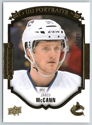 JARED McCANN 2015-16 UPPER DECK UD PORTRAITS ROOKIES GOLD NO P-102 #92/99  40530 - Image 1 of 2