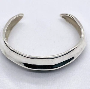Tiffany & Co Sterlingsilber Natur Blatt Manschette Armreif Armband 925 6" - Bild 1 von 13