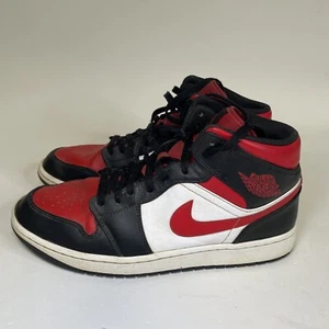 Nike Air Jordan 1 Mid Blanco Negro Rojo Chicago Zapatilla Para Hombre Talla 11 Zapatos LEER - Imagen 1 de 9