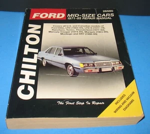 Chilton Total Car Care Series Repair Manual Ford Mid-Size Cars 1971-85  26580 - Bild 1 von 7