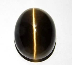 Natural 67.20 Ct Brown Chrysoberyl Cat's Eye Oval Cabochon Certified Gemstone - Picture 1 of 8