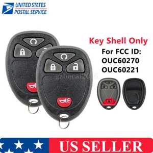 2 Reemplazos para Chevy Avalanche 2007-2013 Mando a distancia Llavero Carcasa Estuche OUC60270 - Imagen 1 de 8