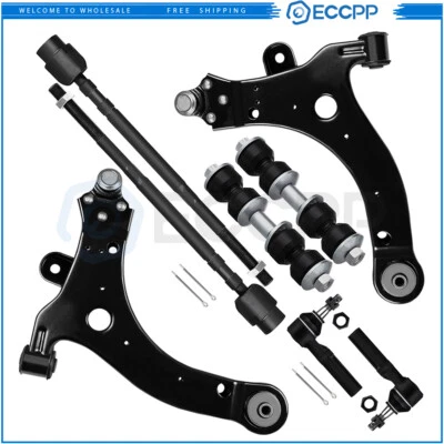 8x Front Lower Suspension Control Arms Tie Rods Kit For 1997-2005 Buick Century - Image 1 of 4