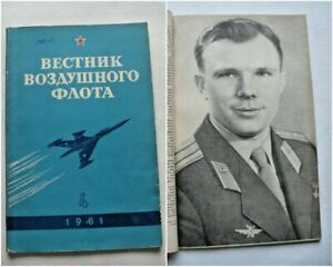 Revista de 1961 Heraldo de la flota aérea Gagarin espacio avión militar...