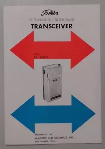 Toshiba 10 Transistor Citizens Band Transceiver ZS-2161A Benutzerhandbuch & Schaltplan - Bild 1 von 4