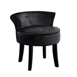Artiss Velvet Vanity Stool Backrest Stools Dressing Table Chair Makeup Bedroom - Picture 1 of 8