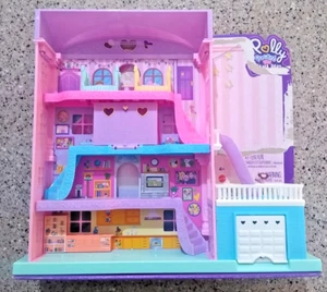 Polly Pocket Pajama Party Sleepover Adventure House INCOMPLETE OPEN BOX - Picture 1 of 4