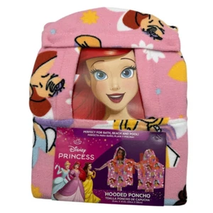 Poncho toalla con capucha para baño Princesa Ariel Belle Cenicienta floral niñas reales - Imagen 1 de 3