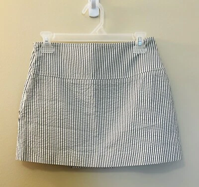 Mini falda plisada de verano a rayas blanca azul talla 2 MANGO para mujer Foto 1 de 4