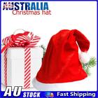 Non-Woven Fabric Christmas Hat One Size Santa Claus Cap With Hair Ball (12Pcs) *