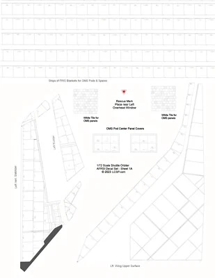 Shuttle Orbiter Late-Era "FIB" & White Tile Decal Sets in three scales - Image 1 of 4