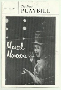 Marcel Marceau y Pierre Verry Playbill Duke University 28 de octubre de 1965 - Imagen 1 de 2