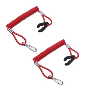2PCS Kill Stop Switch Key Rope Safety Lanyard Tether Waterproof Design forYamaha - Picture 1 of 4