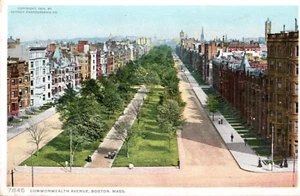 Commonwealth Avenue Boston, MA Detroit Photographic Divided Back Postcard - Picture 1 of 2