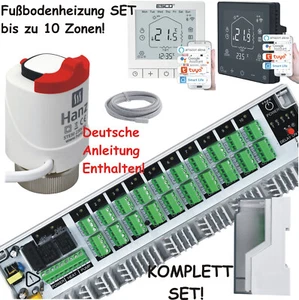 Fußbodenheizung Regelklemmleiste 8-10 Zone Stellantriebe Thermostat Komplett SET - Bild 1 von 41