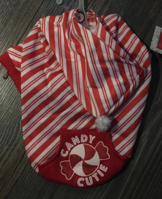 Perro Suéter Sudadera con Capucha Disfraz Navidad Caramelo Cutie Talla Mediana Foto 1 de 4