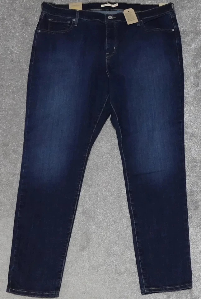 Levi's 721 Women's Plus Size 20W High-Rise Skinny Dark Wash Jeans Fray Hem