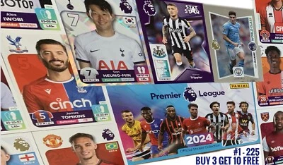 Panini FOOTBALL 2024 Premier League 23/24 STICKERS, #1-225, Buy 3 Get 10 Free