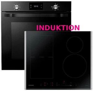 Induktionsherd Einbauherd Samsung Schwarz Autark Backofen + Induktion Kochfeld - Bild 1 von 8