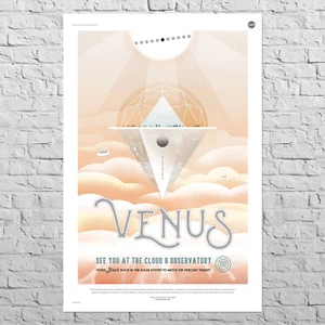 Poster NASA Venus | 24x35" Big size A1 | Space, science, planet | White wall art - Picture 1 of 4