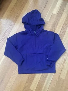 Champion Youth Packable Jacket XS Eggplant Purple Hooded Quarter Zip - Picture 1 of 7