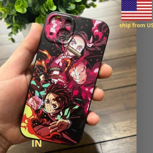 'Per iPhone 13' custodia telefono anime Demon Slayer Tanjirou Nezuko cover morbida - Foto 1 di 3