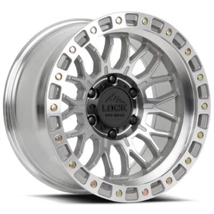 Lock Offroad Combat 17x9 6x139.7 +1 106.2 Machine With Clear Coat Wheel - Picture 1 of 5