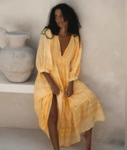 Daughters Of India Jasmine Maxi Dress Size M Prairie Boho Whimsical As New - Bild 1 von 11