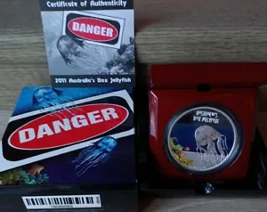 Tuvalu 2011 BOX JELLYFISH 999 SILBER 1 Oz PP Deadly & DANGEROUS Serie - Bild 1 von 6