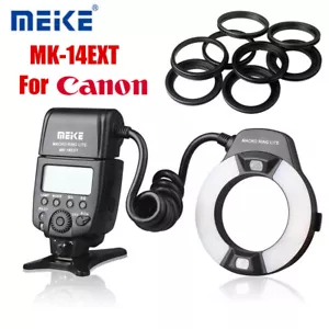 Meike MK-14EXT E-TTL LED Macro Ring Light Flash For Canon EOS 5D II III 6D 7D 60 - Picture 1 of 9